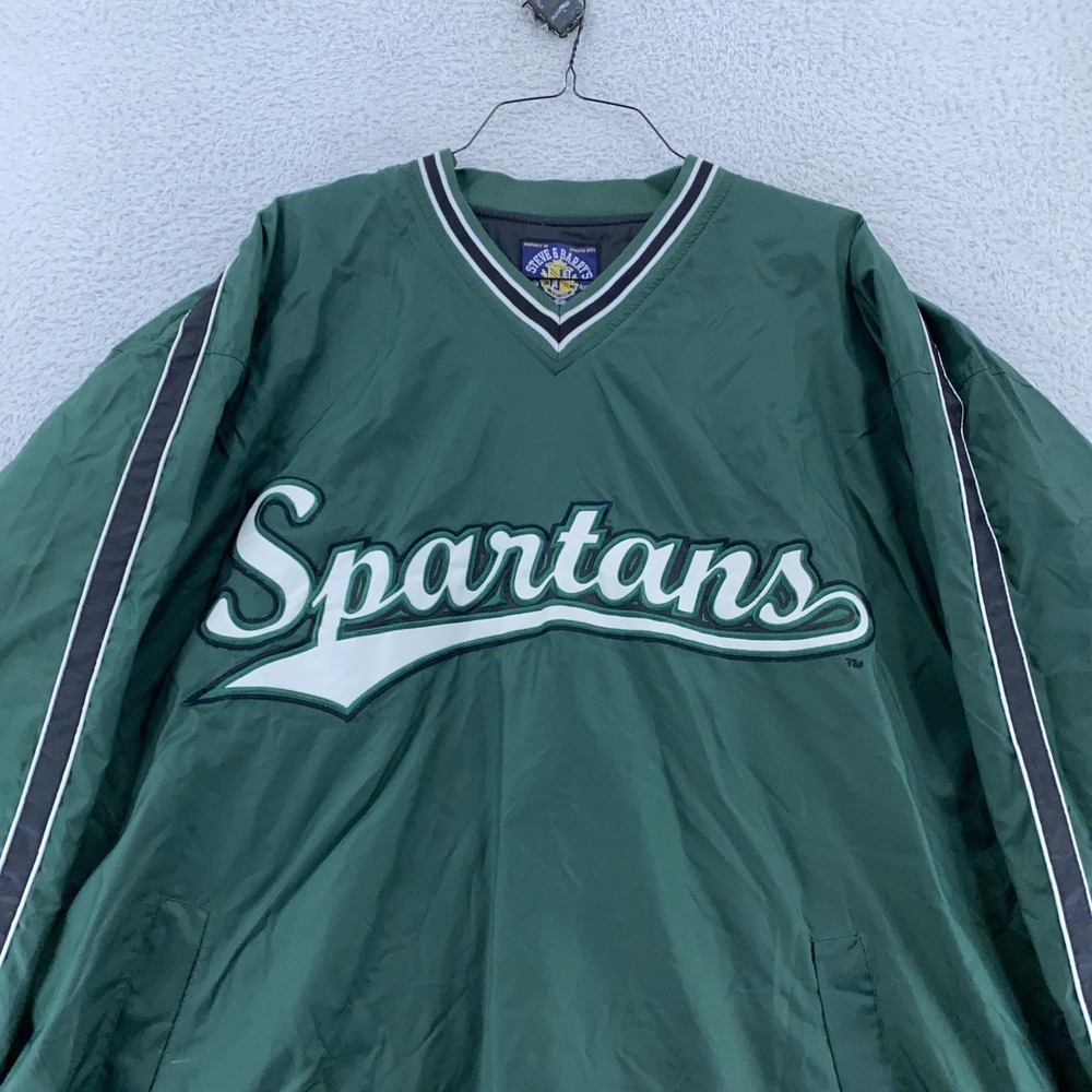Michigan‎ State Spartans Lined Windbreaker Jacket 2XL NCAA Basketball Pullover